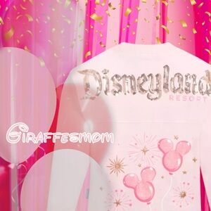 Disney Parks Disneyland Pink Balloon Sequin Spirit Jersey NEW
